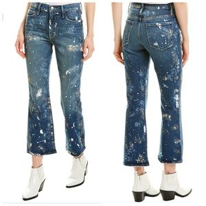 Le Sylvie Kick Boot X Frame Denim - Paint Splatter